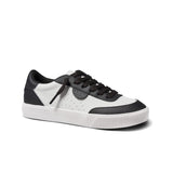 Black/White Leather
