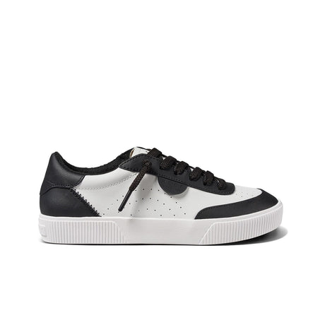 Black/White Leather