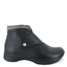 Black Soft Leather Fog Gray