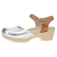 Silver/Tan Leather