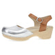 Silver/Tan Leather