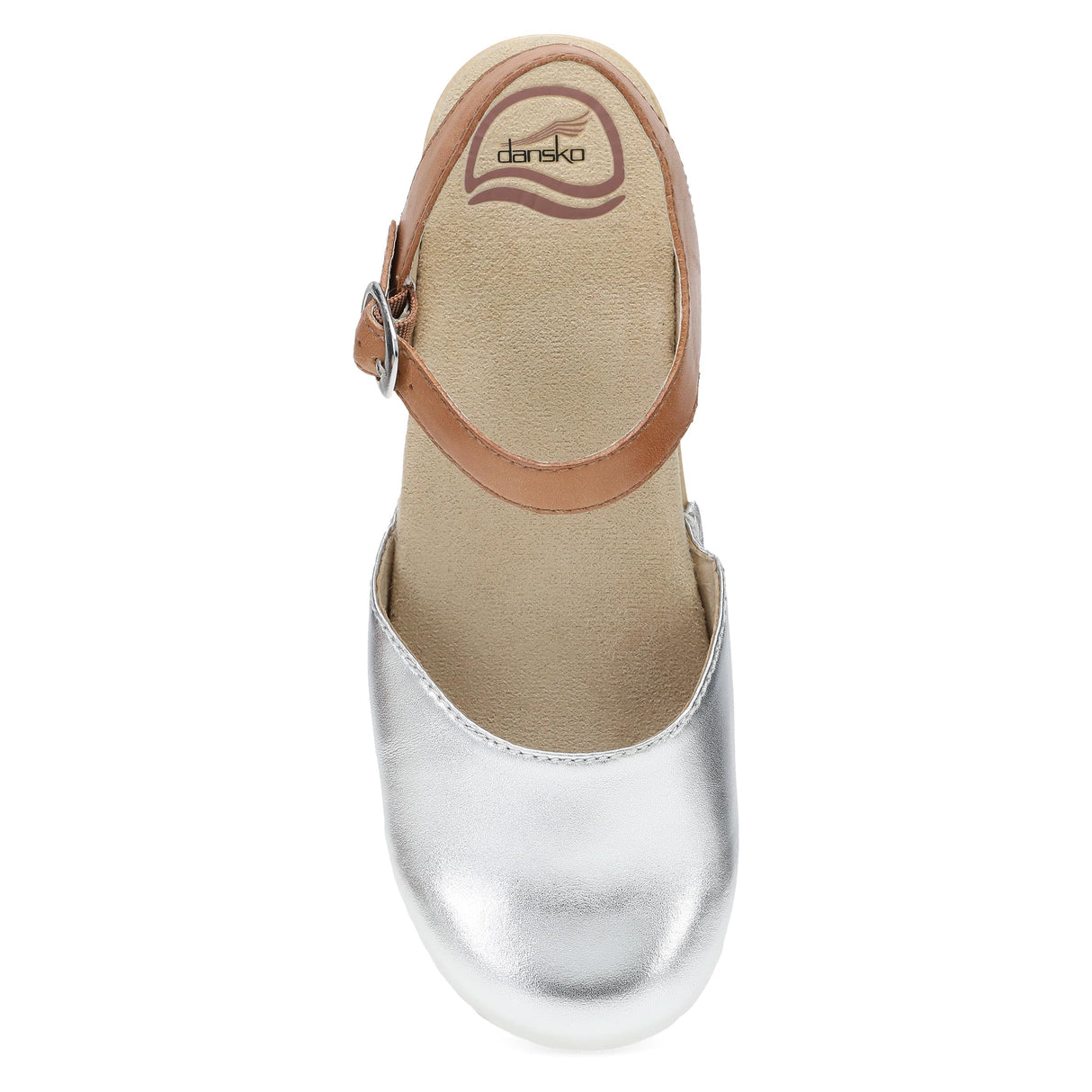 Silver/Tan Leather