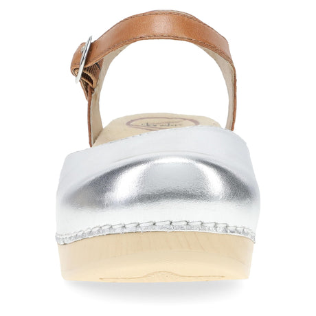 Silver/Tan Leather