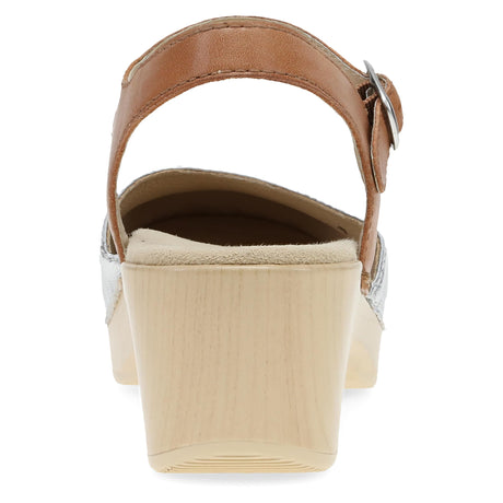 Silver/Tan Leather