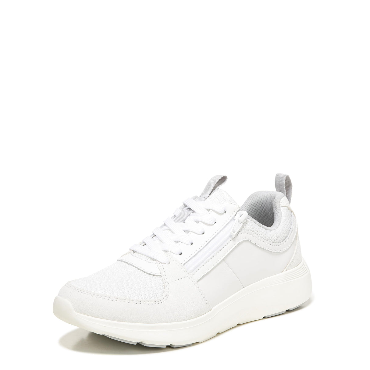 White Knit Lthr