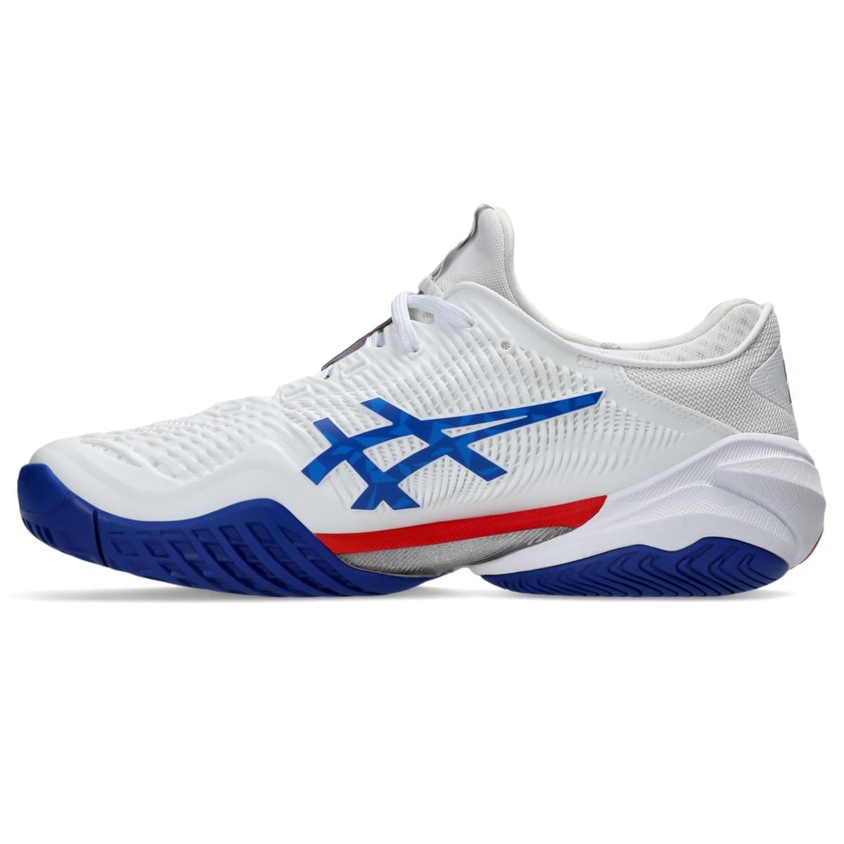 White/Asics Blue
