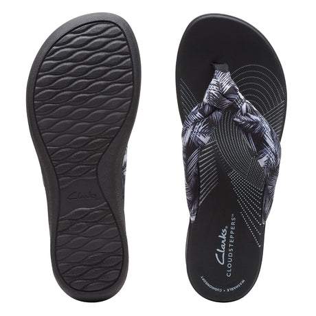 White Palms Textile/Black Sole