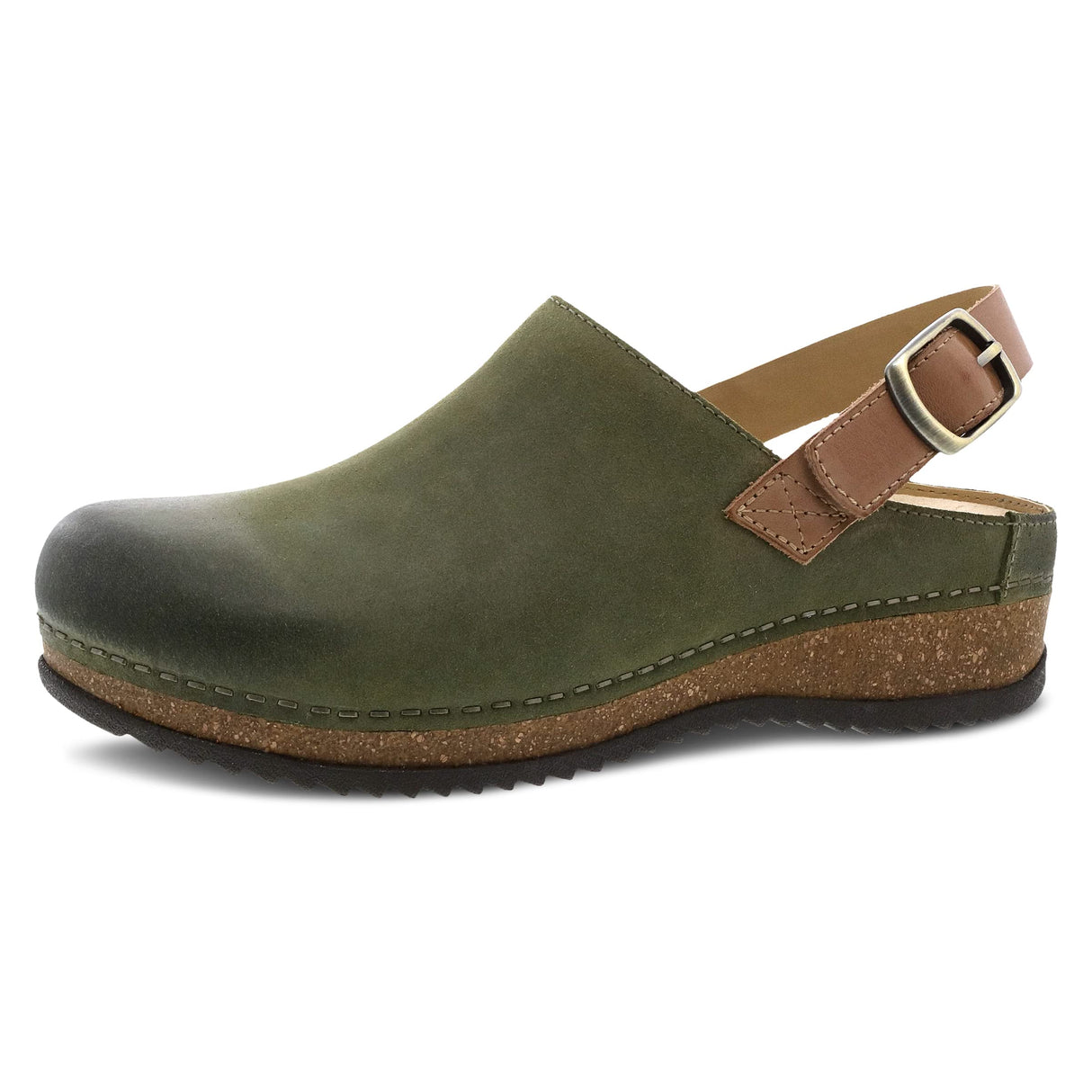 Olive Burnished Suede