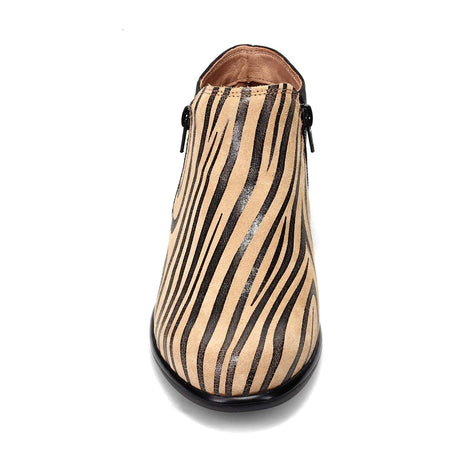 Tan Zebra Lthr/Sft Blk Lthr