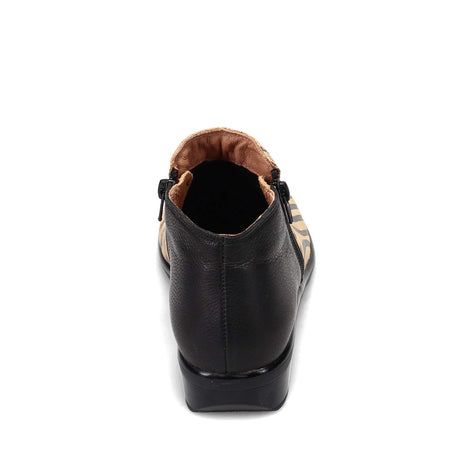 Tan Zebra Lthr/Sft Blk Lthr