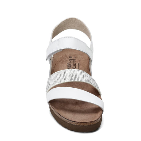 White Leather/Silver Rivets