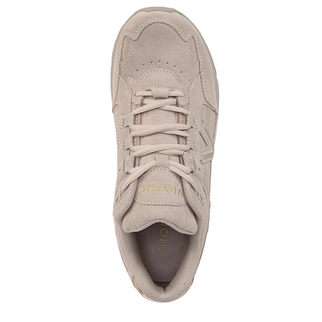 Oatmeal Beige Gold Leather