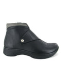 Black Soft Leather Fog Gray