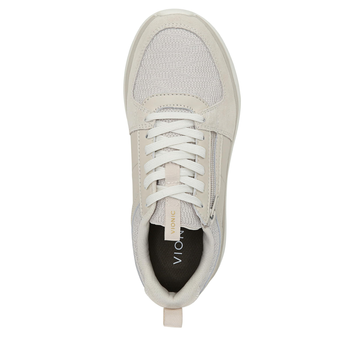 Cream Knit Lthr