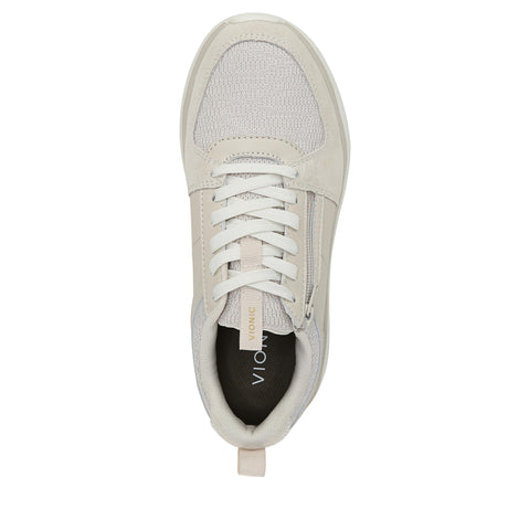 Cream Knit Lthr