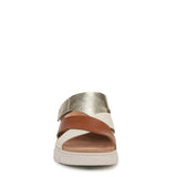 Tan/Gold Met Leather