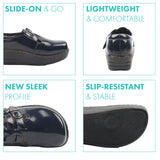 Navy Crinkle Shine