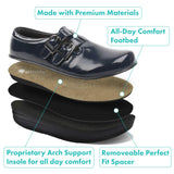 Navy Crinkle Shine