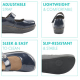 Navy Crinkle Shine