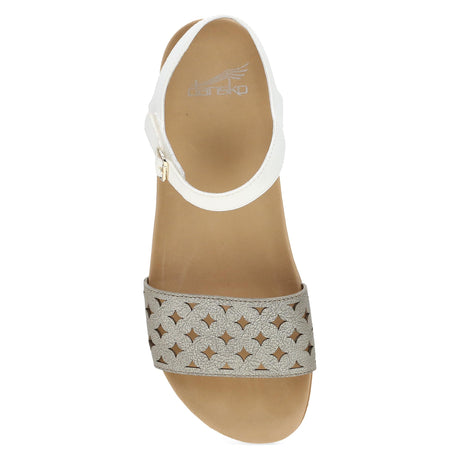 Platino/White Leather