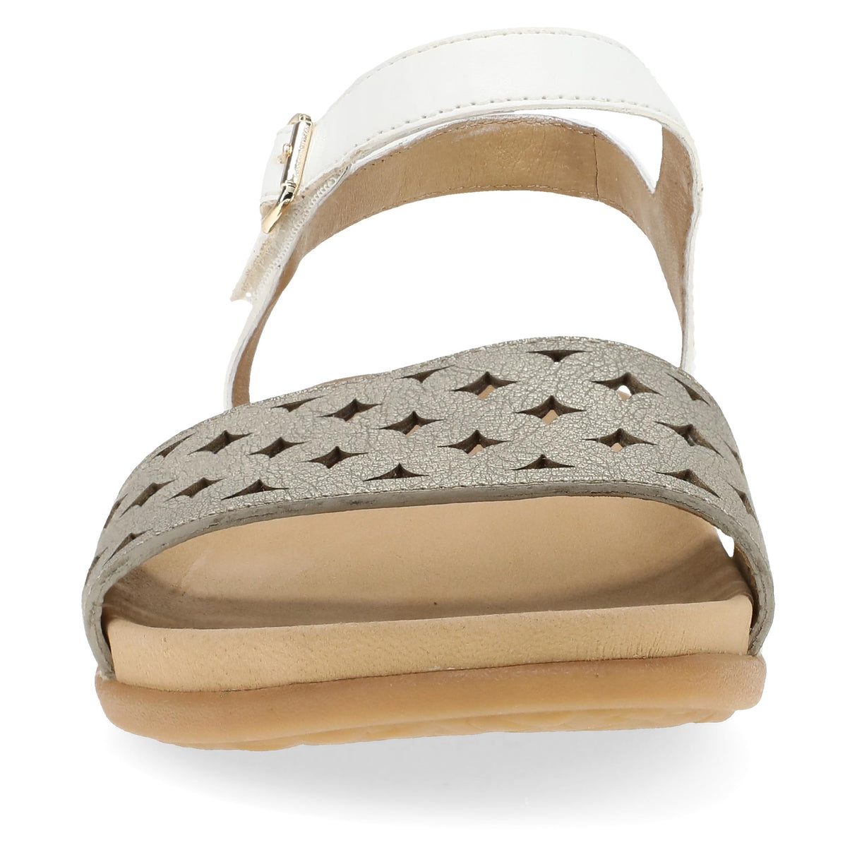 Platino/White Leather