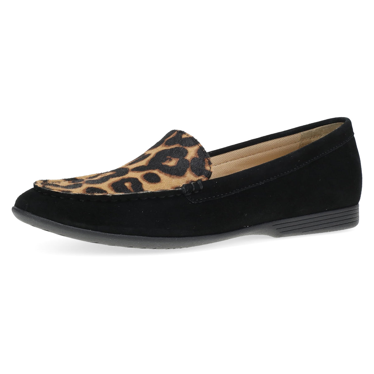 Black/Leopard Suede
