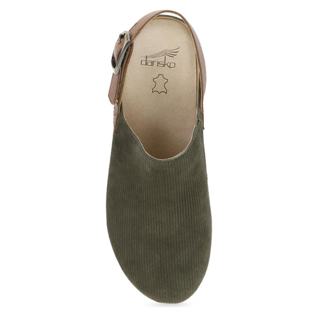 Olive Embossed Suede