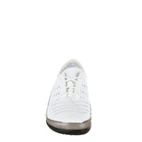 White Leather Silvr Thrd