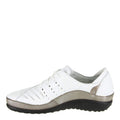 White Leather Silvr Thrd