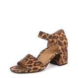 Tan Leopard Suede