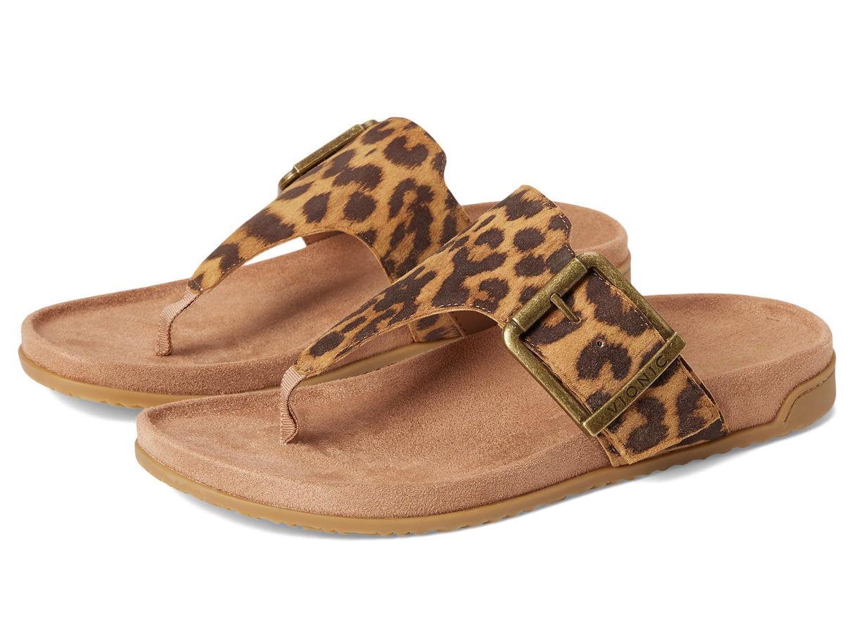 Tan Leopard Suede
