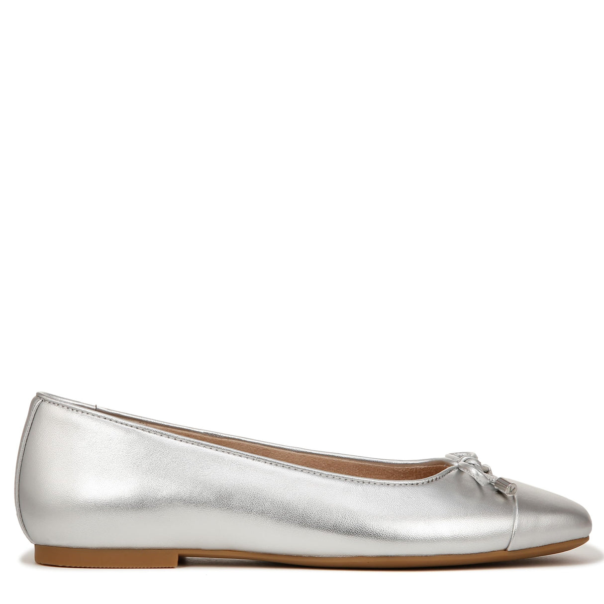 Silver Metallic Leather