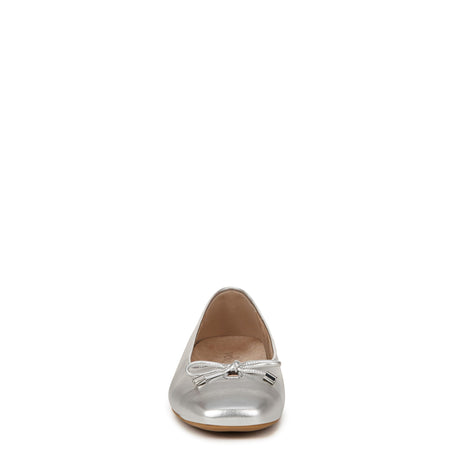 Silver Metallic Leather