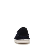 Navy Blazer Waxed Suede