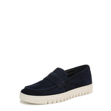 Navy Blazer Waxed Suede