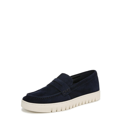 Navy Blazer Waxed Suede