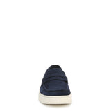 Navy Blazer Waxed Suede