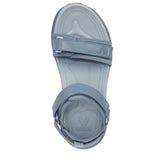 Vintage Blue Haze Leather and Fabric