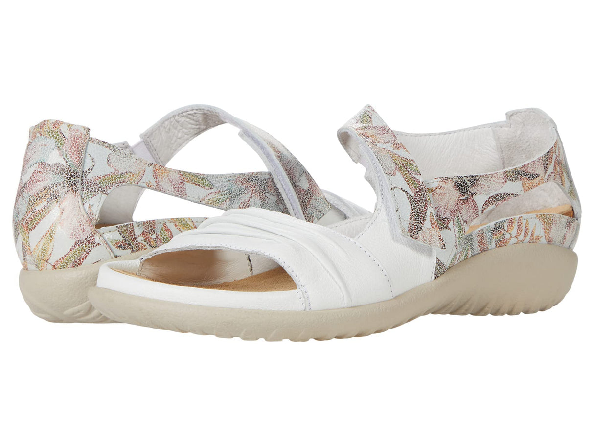 White Soft Leather Floral