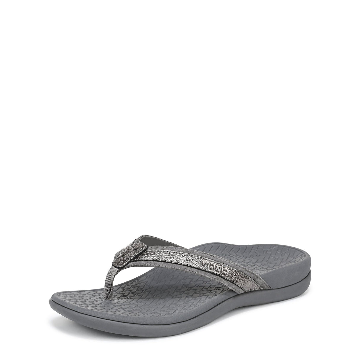Pewter Metallic Leather