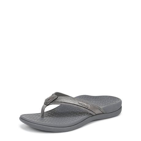 Pewter Metallic Leather