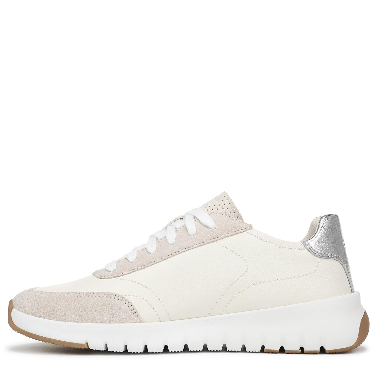 Ivory/Silver Tumbled Leather