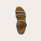 Jet Black Leather/Black/Brown Raffia