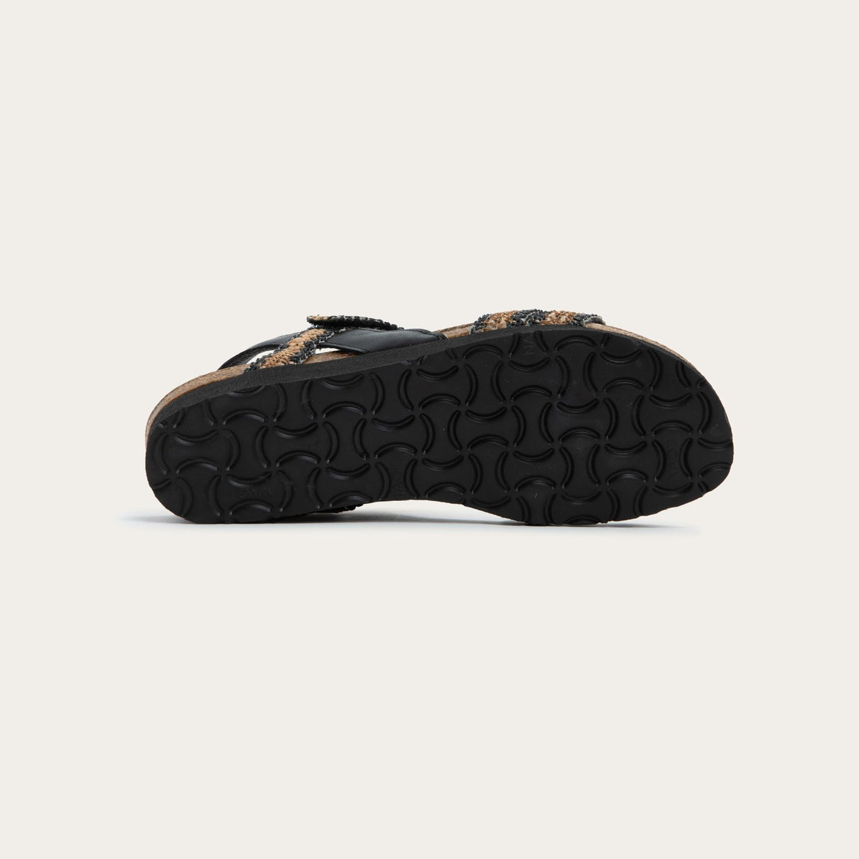 Jet Black Leather/Black/Brown Raffia