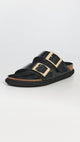 High-Shine Black Leather
