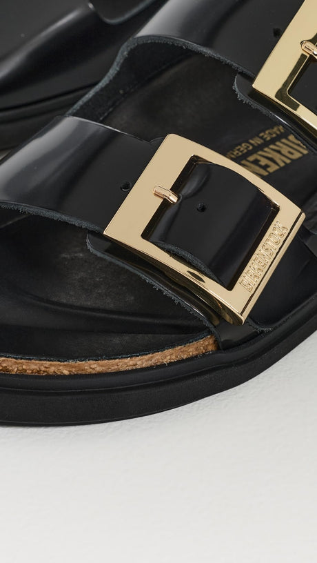 High-Shine Black Leather