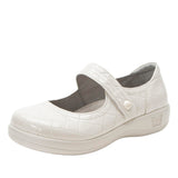 White Quilted Patent