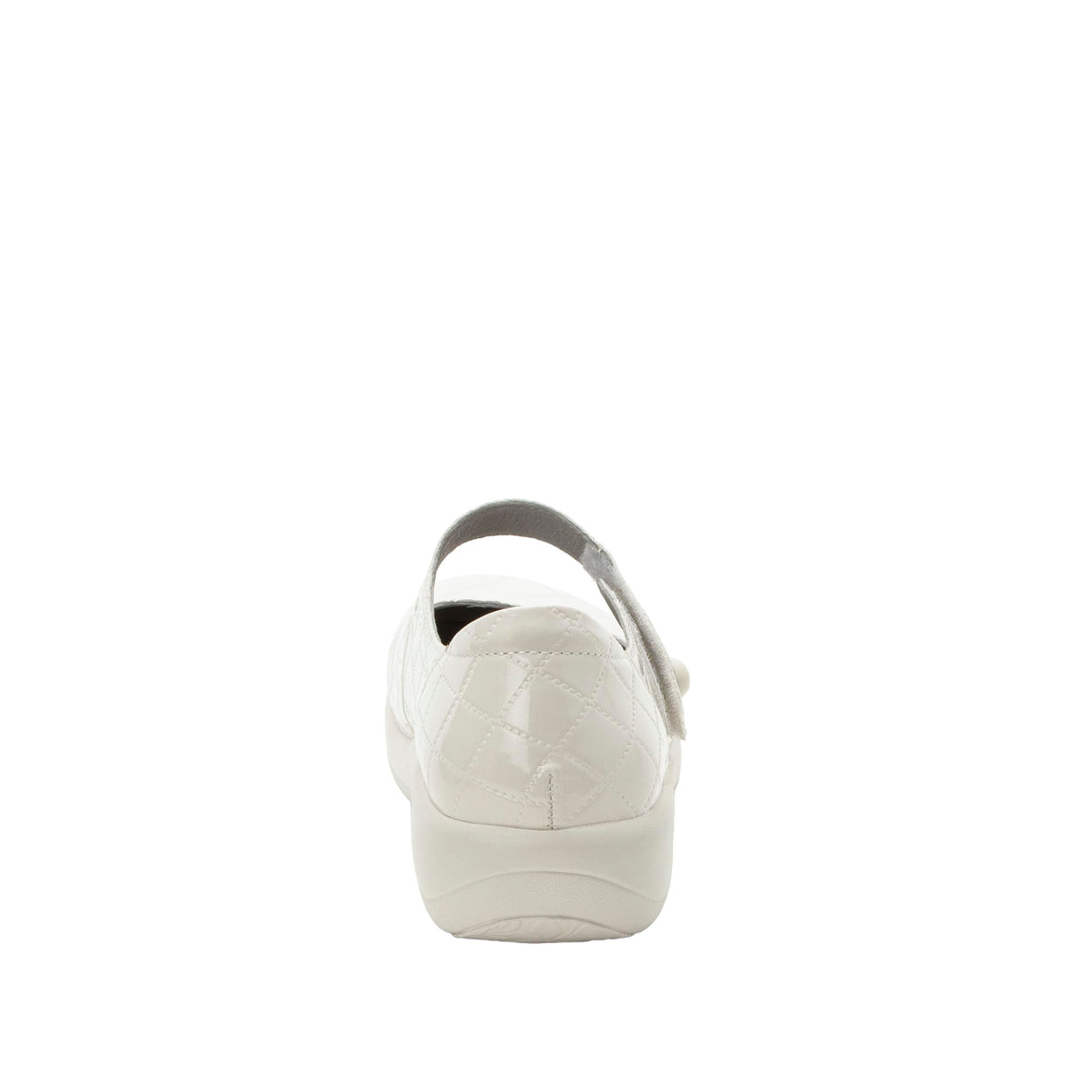 White Quilted Patent