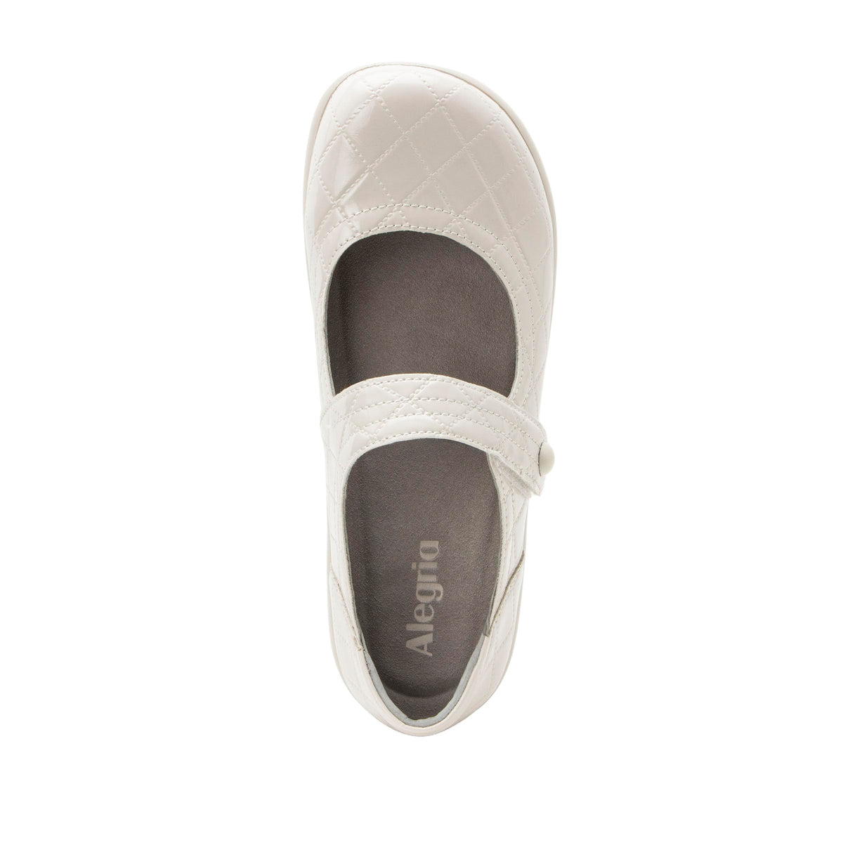 White Quilted Patent