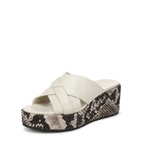 Cream Snake Leather